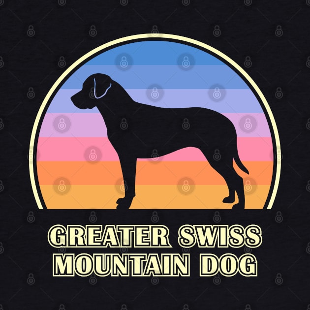 Greater Swiss Mountain Dog Vintage Sunset Dog by millersye